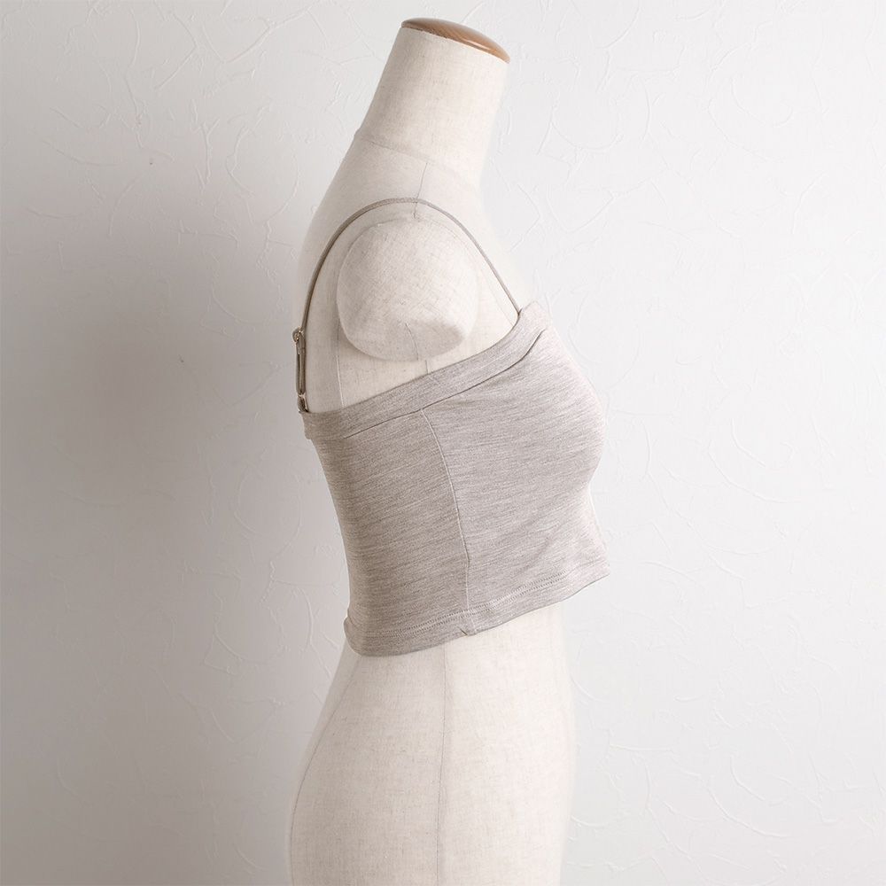  シルク ブラトップ クロップド丈 ストレッチ ソフトベア天竺 日本製