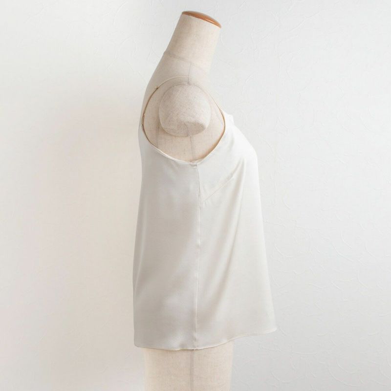 シルクサテン カップ付き ブラトップ キャミソール 日本製