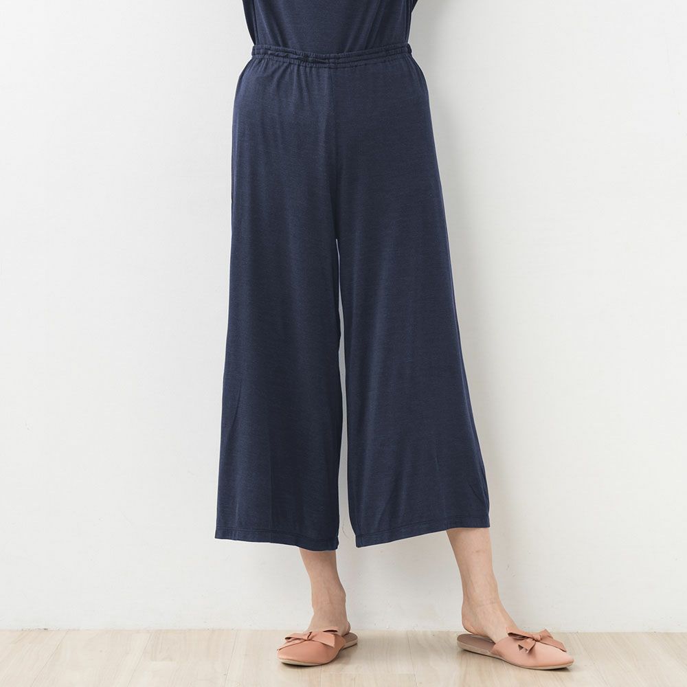 シルク100% ソフトジャージー パジャマ 上下セット フレンチ袖トップスとガウチョパンツ 日本製