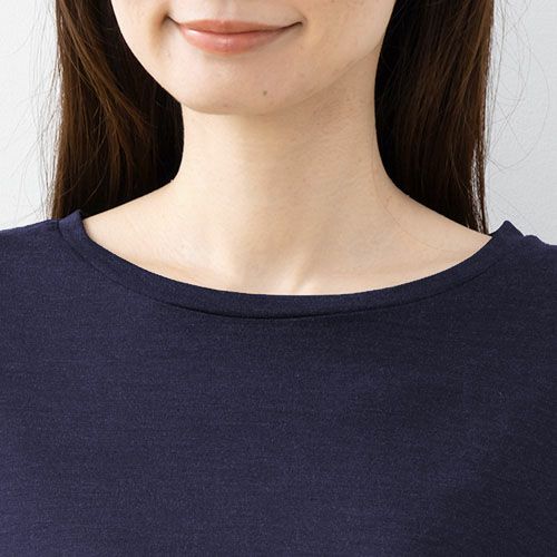 シルク100% ジャージー フレンチ袖トップス 日本製