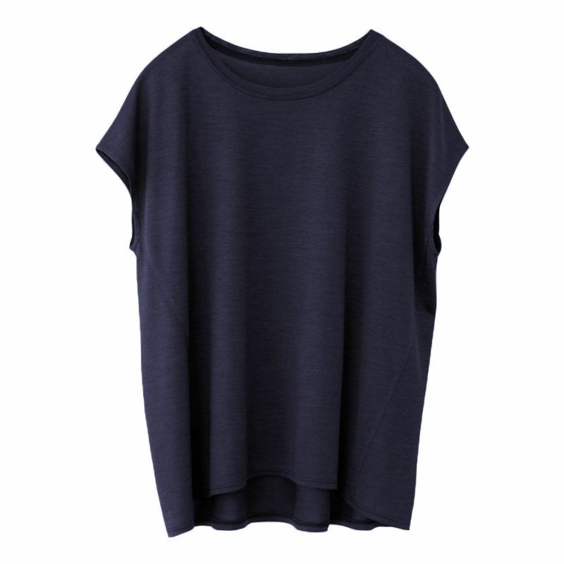 シルク100% ジャージー フレンチ袖トップス 日本製