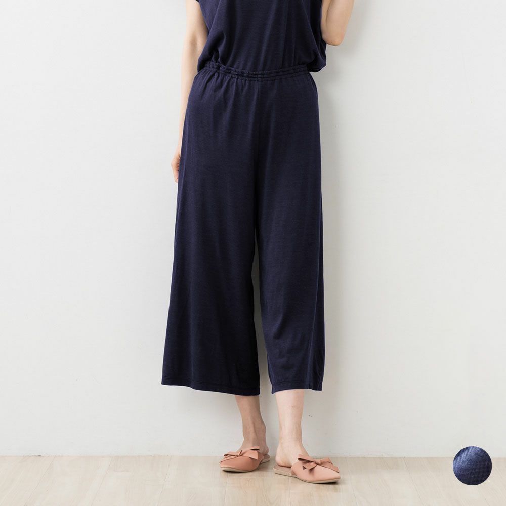 シルク100% ジャージー ガウチョパンツ 日本製