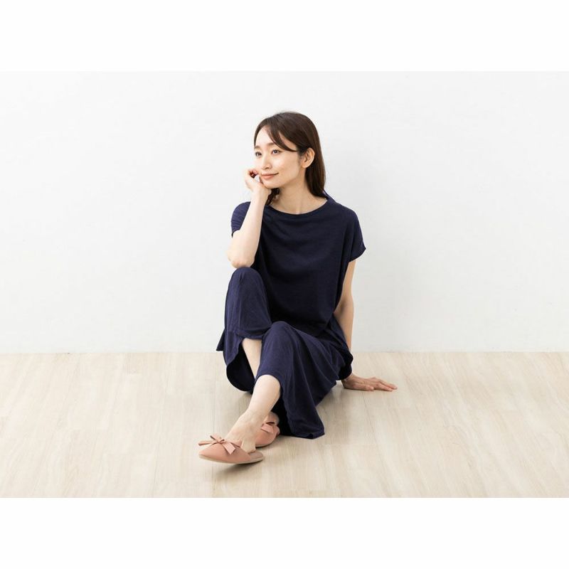 シルク100% ジャージー ガウチョパンツ 日本製