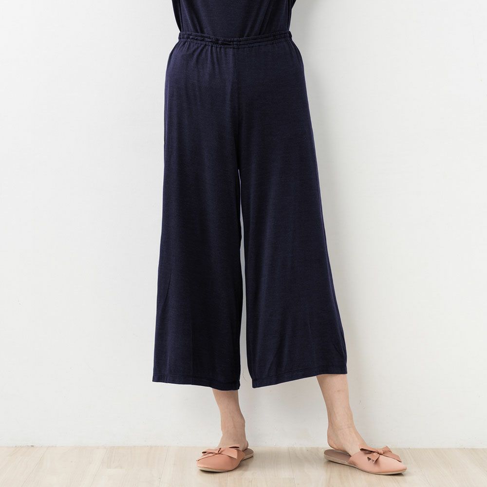 シルク100% ジャージー ガウチョパンツ 日本製