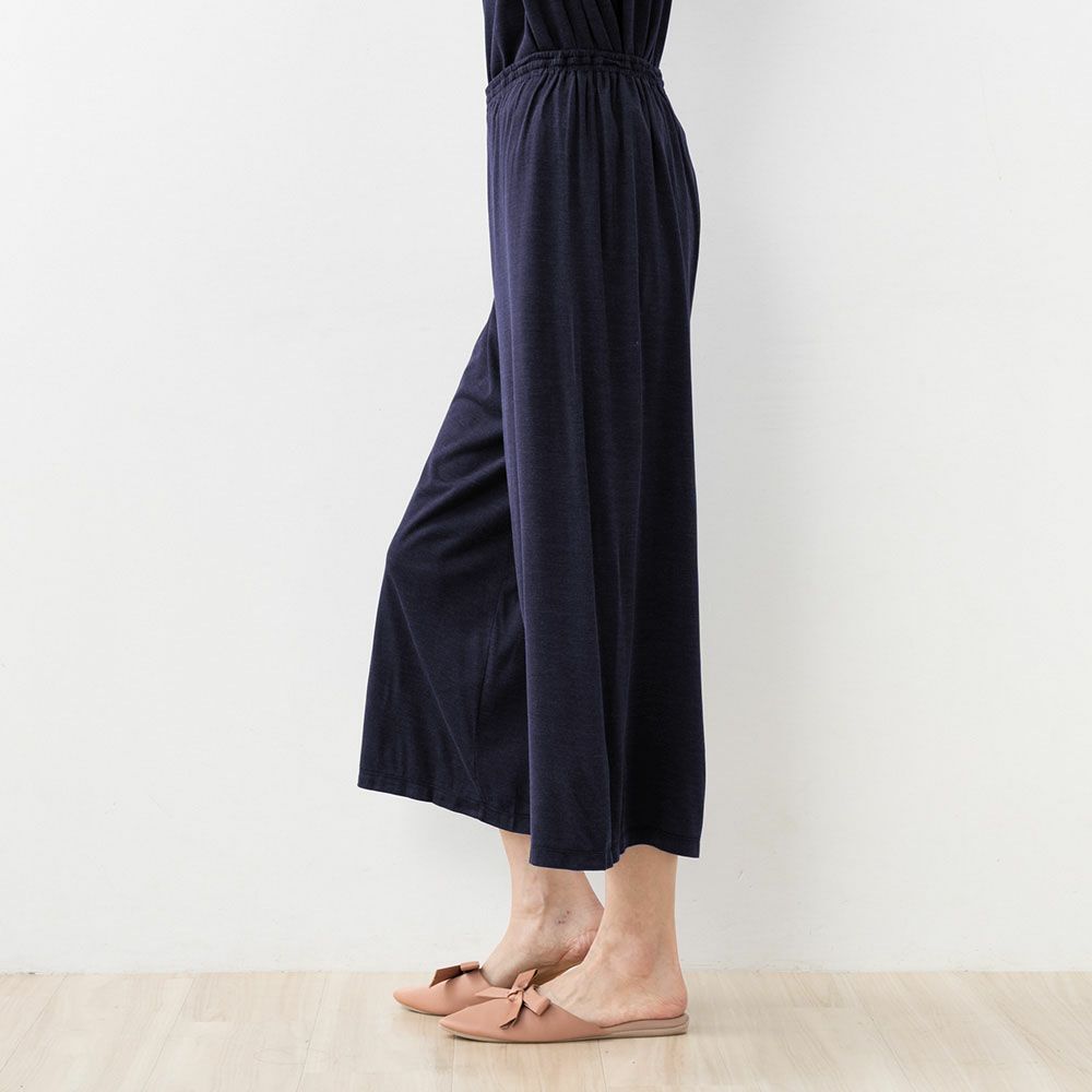 シルク100% ジャージー ガウチョパンツ 日本製