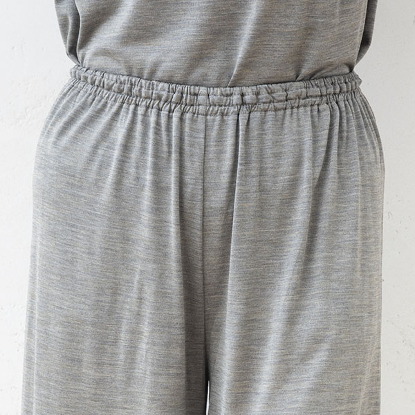 シルク100% ジャージー ガウチョパンツ 日本製