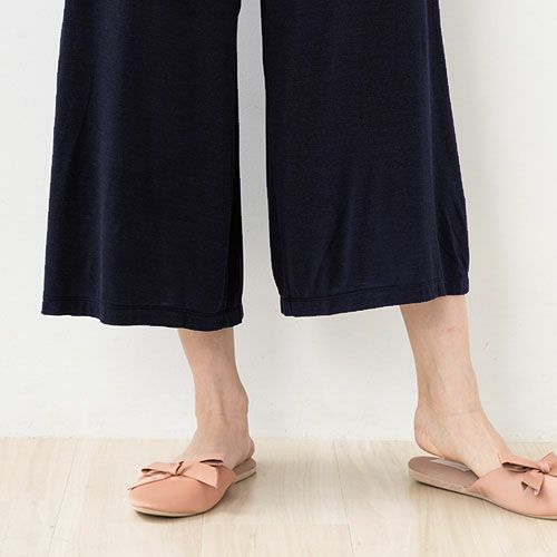 シルク100% ジャージー ガウチョパンツ 日本製