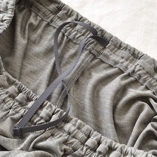 シルク100% ジャージー ガウチョパンツ 日本製