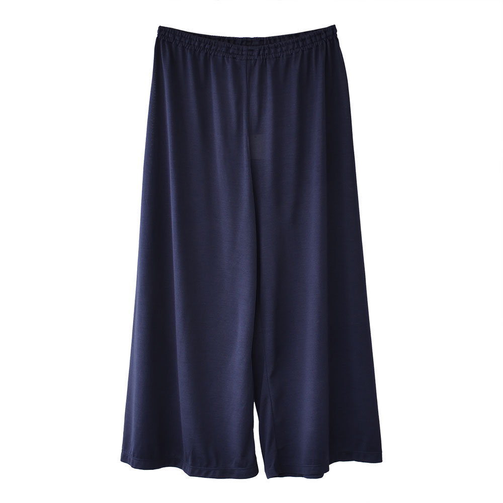 シルク100% ジャージー ガウチョパンツ 日本製