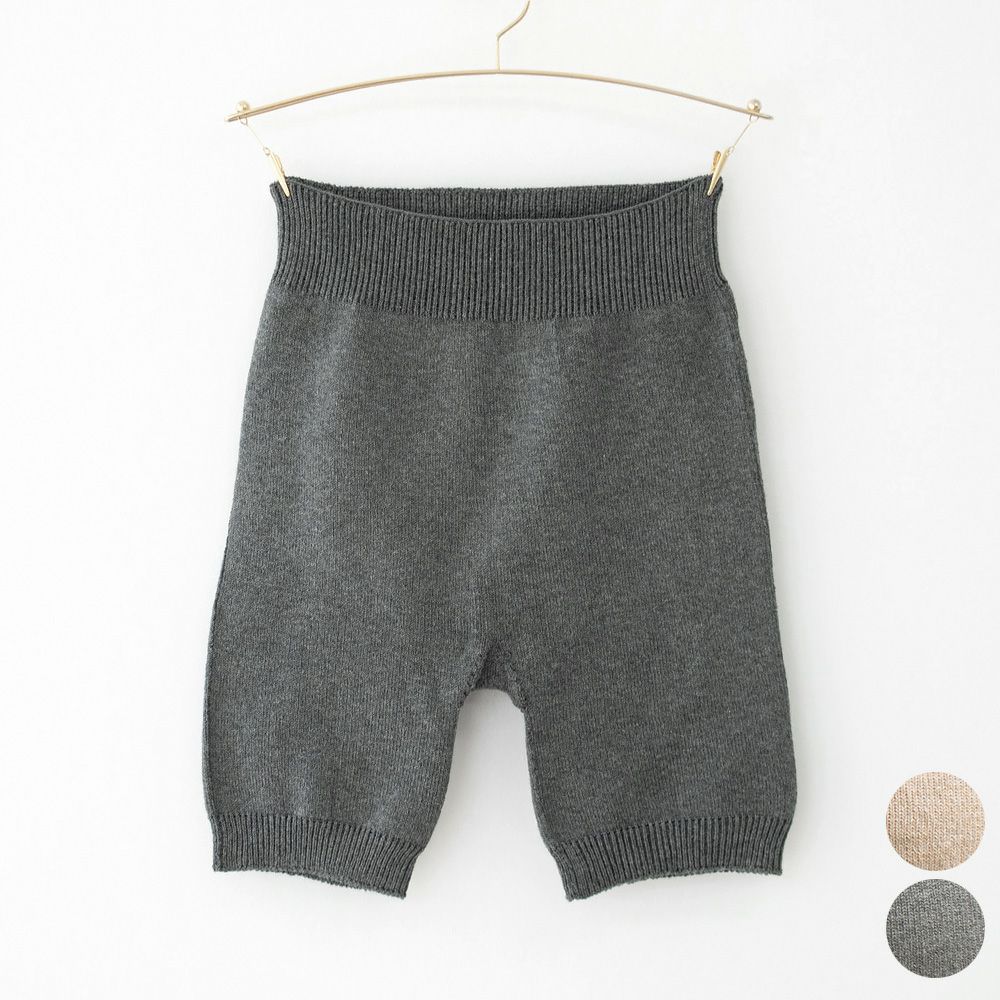  肌側シルク ホールガーメント ハイウエストパンツ 日本製 表側コットン