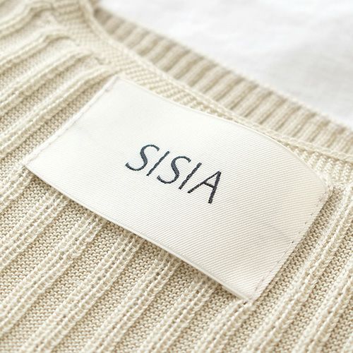 シルク100％ Vネック ワイドリブ 長袖ニット 日本製