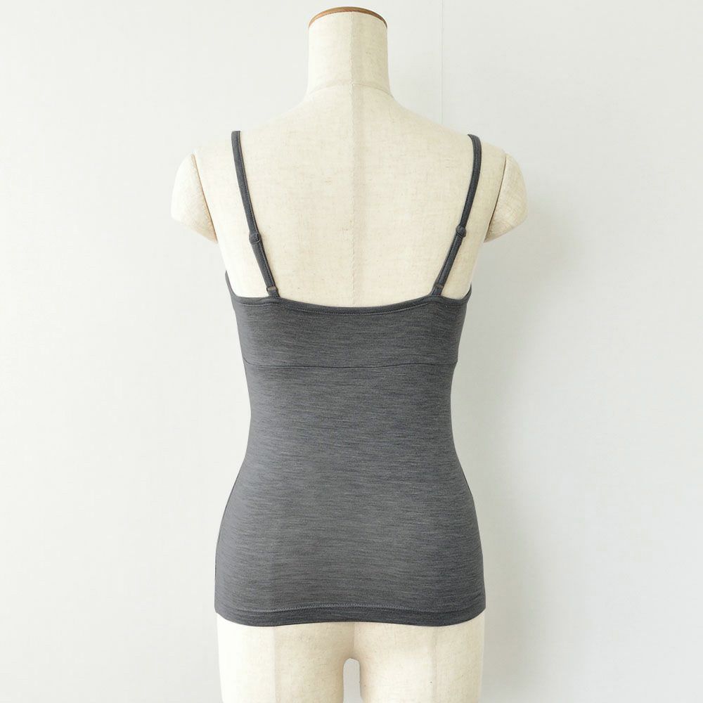 シルク カップ付きキャミソール ストレッチ ソフトベア天竺 日本製 ウォッシャブル加工