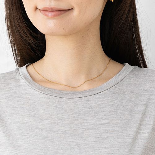 シルク100％ ソフトジャージー クルーネック 5分袖トップス 日本製 ウォッシャブル加工