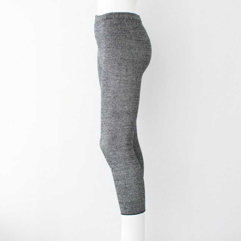 肌側シルク 表コットンリネン さらさらレギンス 日本製