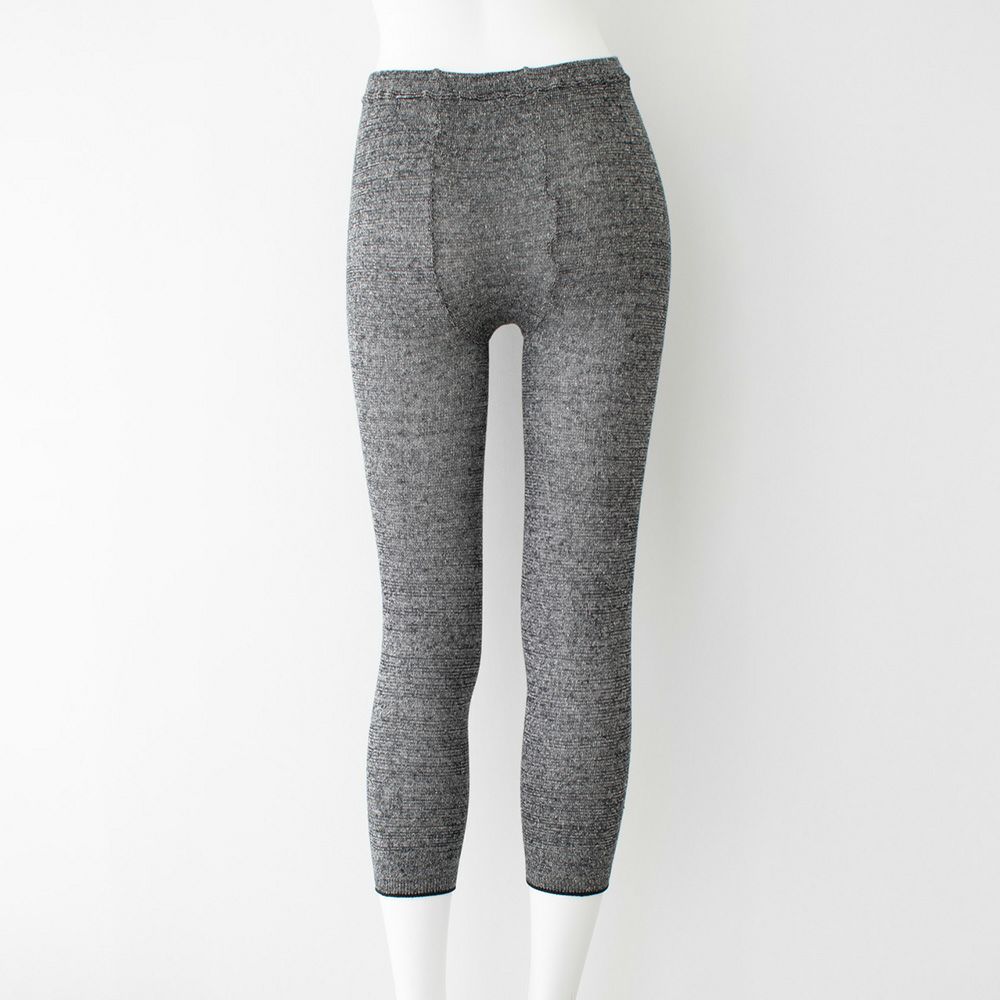 肌側シルク 表コットンリネン さらさらレギンス 日本製