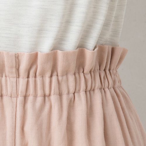 オーガニックコットン100% 和晒しダブルガーゼ 湯上りパジャマ 上下セット フレンチ袖トップスとルームパンツ 日本製