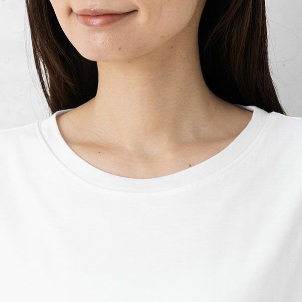 リラクシングウェア カップ付きフレンチ袖トップス 日本製