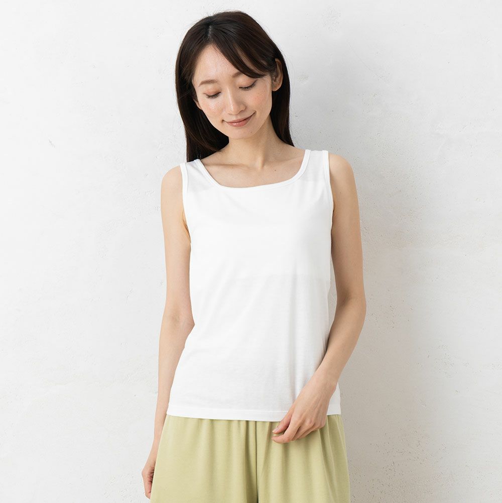 リラクシングウェア カップ付きタンクトップ 日本製