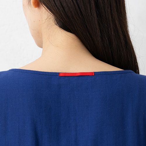 オーガニックコットン100% 和晒しダブルガーゼ 湯上りワンピース 日本製 フレンチ袖