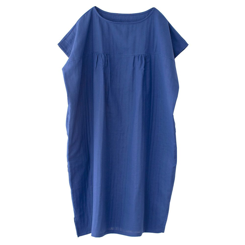 オーガニックコットン100% 和晒しダブルガーゼ 湯上りワンピース 日本製 フレンチ袖