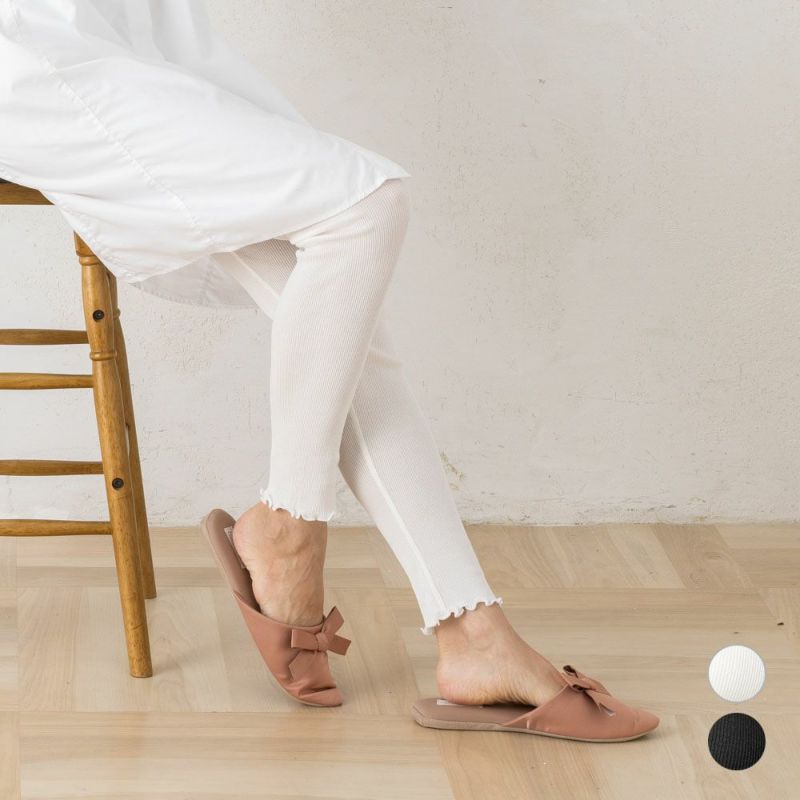 コットンシルク テレコ レギンス