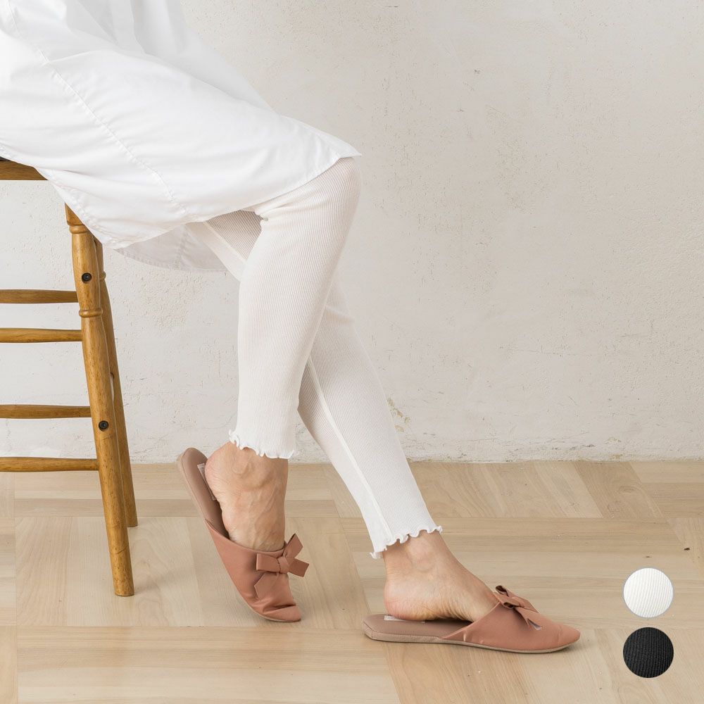 コットンシルク テレコ レギンス