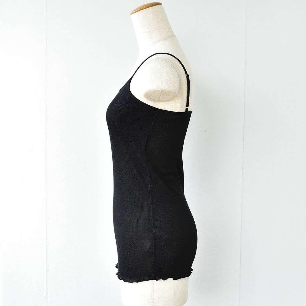 コットンシルク テレコ カップ付きキャミソール