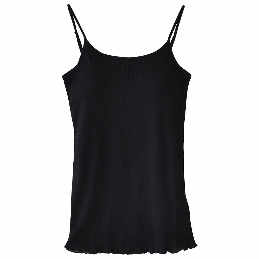 コットンシルク テレコ カップ付きキャミソール