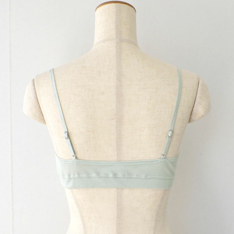 オーガニックコットン100% テレコ ノンワイヤーブラ 日本製 カップ裏シルク