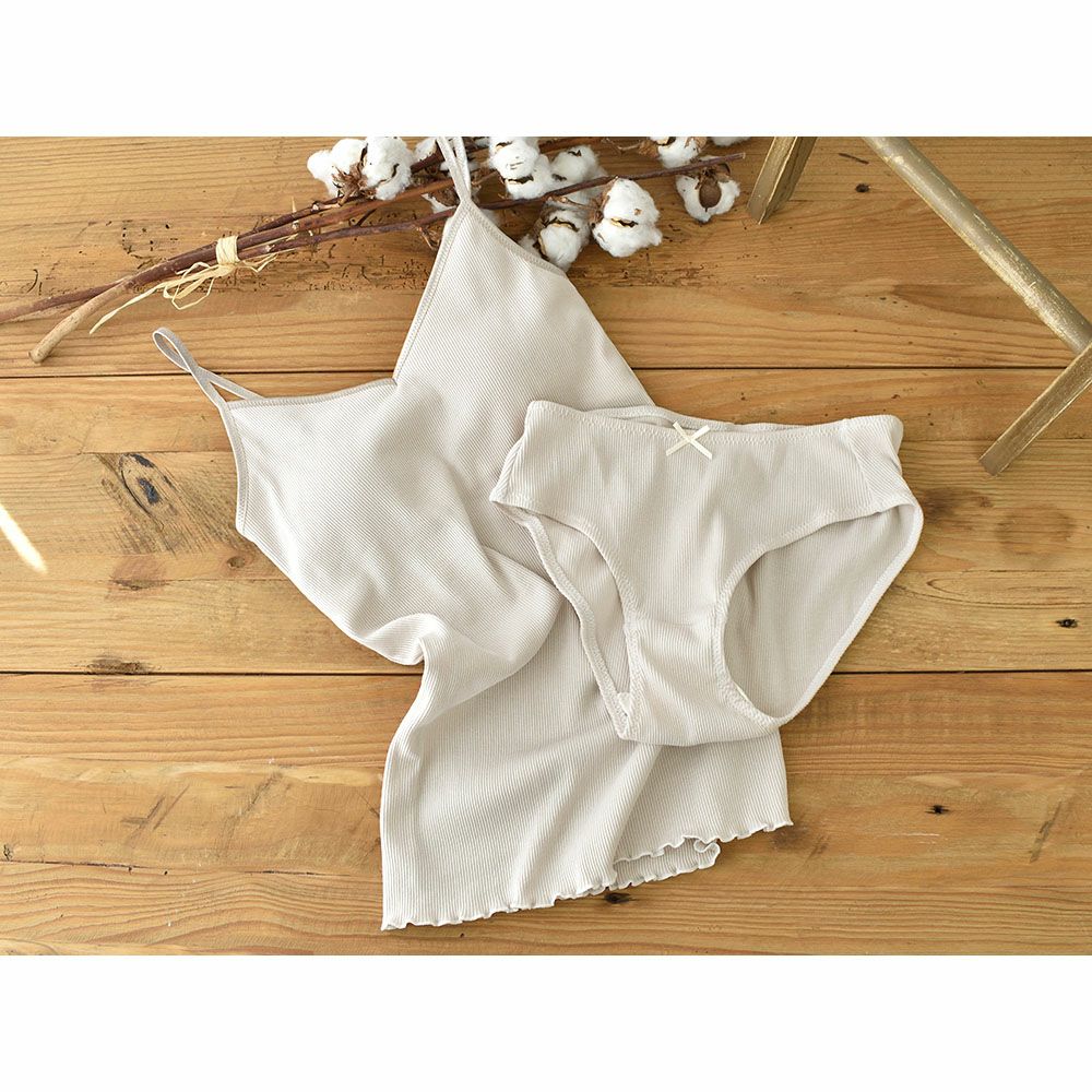 オーガニックコットン100% テレコ ショーツ サニタリー兼用 日本製 マチ裏シルク