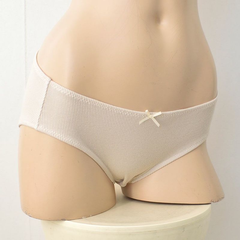 オーガニックコットン100% テレコ ショーツ サニタリー兼用 日本製 マチ裏シルク