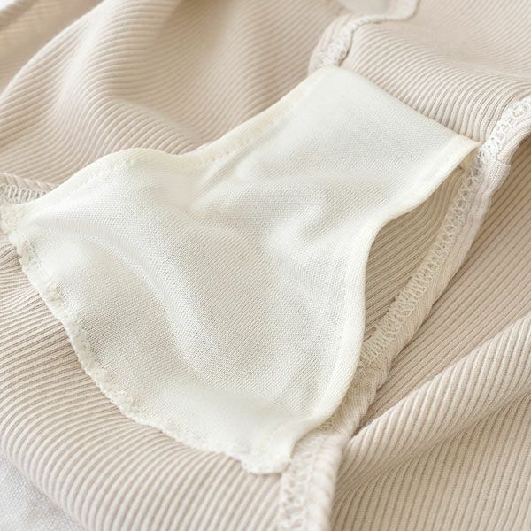 オーガニックコットン100% テレコ ショーツ サニタリー兼用 日本製 マチ裏シルク