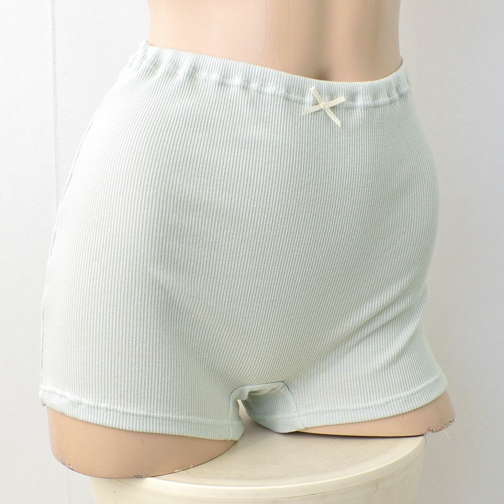 オーガニックコットン100％ テレコ ボクサーショーツ サニタリー兼用 日本製 マチ裏シルク