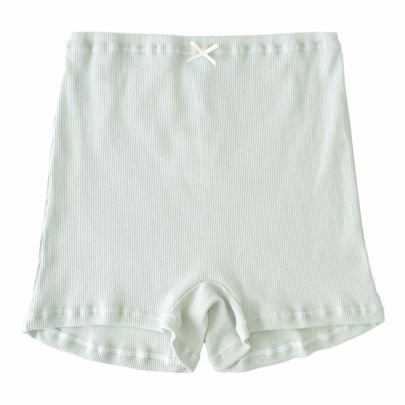 オーガニックコットン100％ テレコ ボクサーショーツ サニタリー兼用 日本製 マチ裏シルク