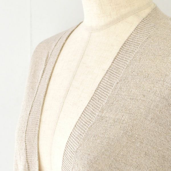 シルクリネン カーディガン 日本製
