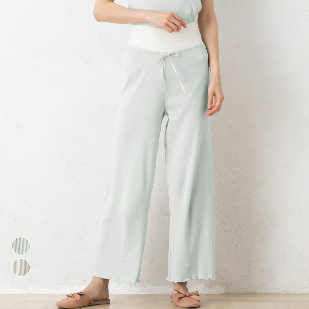 オーガニックコットン100% テレコ シルク腹巻付き パンツ 日本製