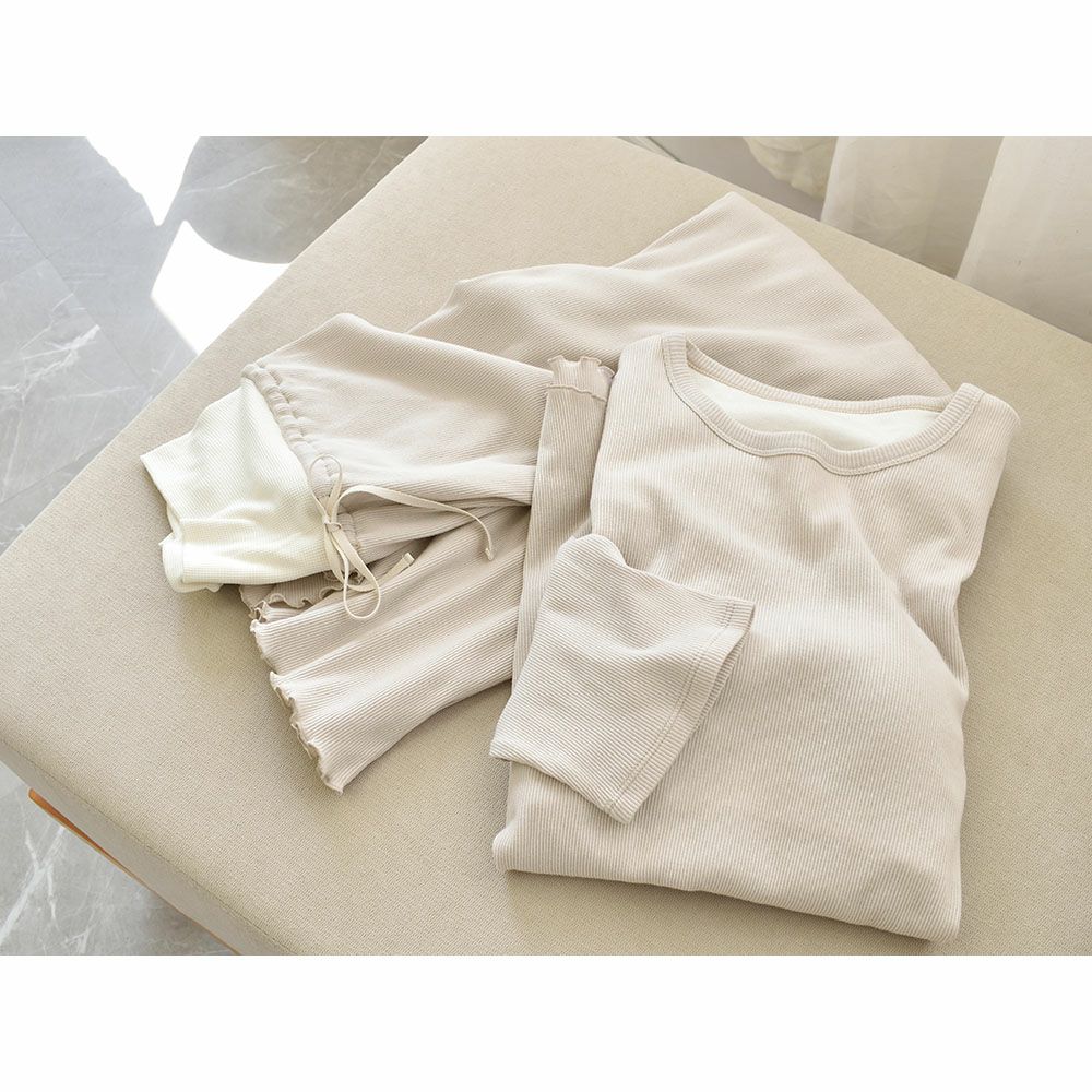 オーガニックコットン100% テレコ シルク腹巻付き パンツ 日本製