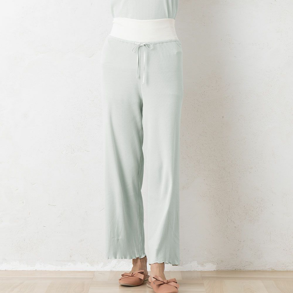 オーガニックコットン100% テレコ シルク腹巻付き パンツ 日本製