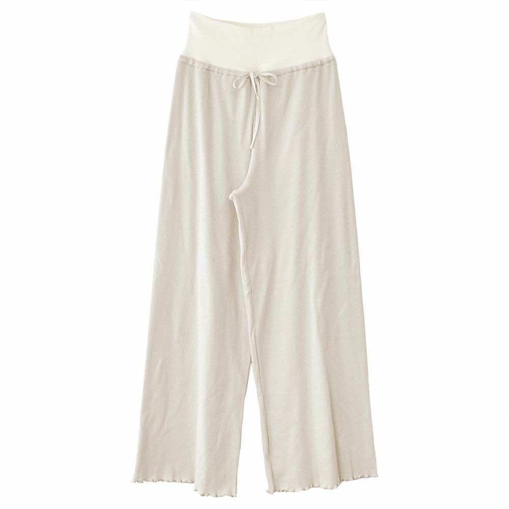 オーガニックコットン100% テレコ シルク腹巻付き パンツ 日本製