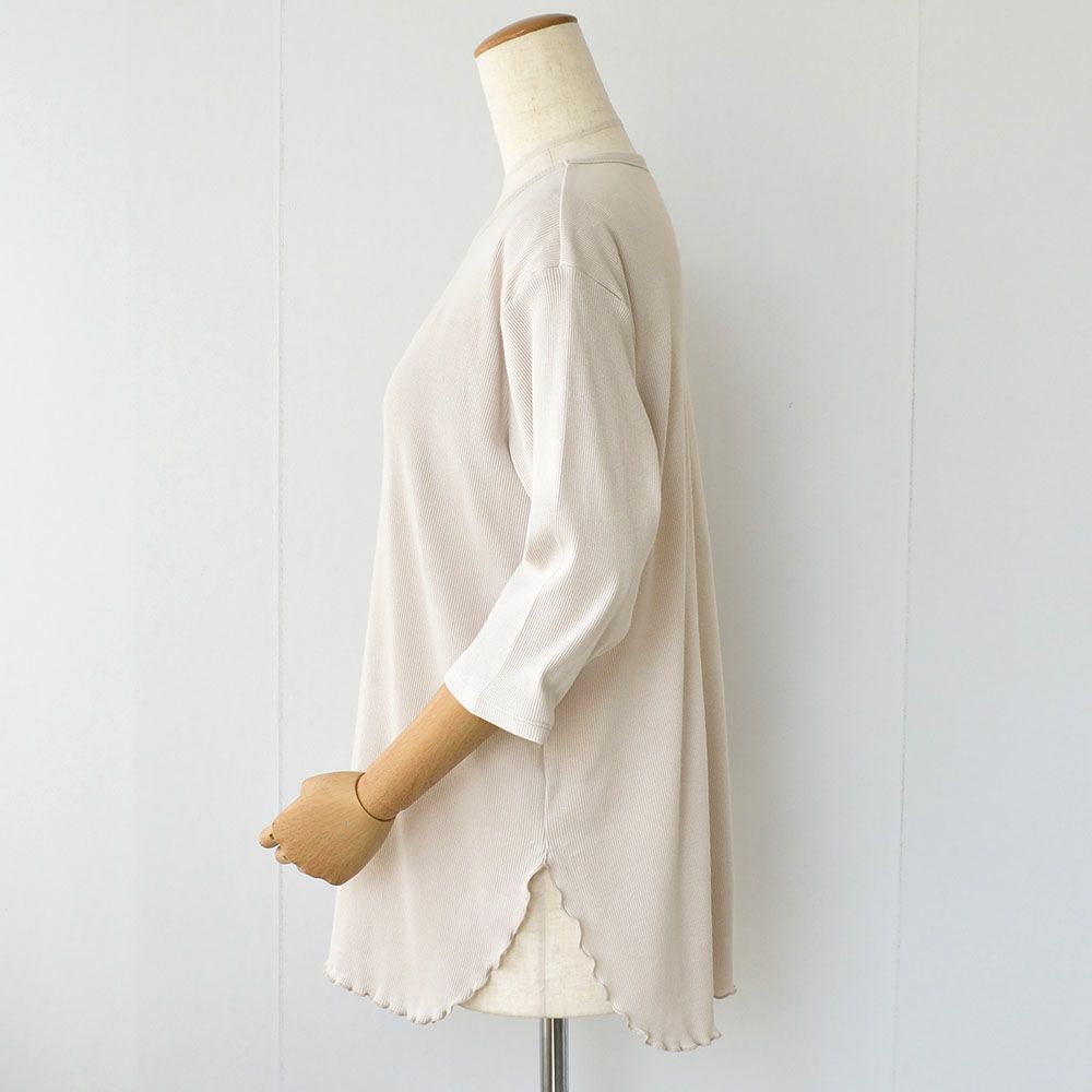  オーガニックコットン100％ テレコ シルクカップ付きパジャマ 上下セット 日本製