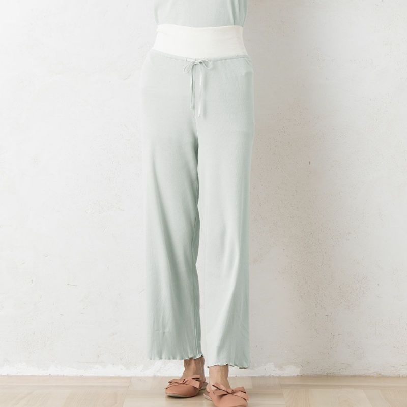  オーガニックコットン100％ テレコ シルクカップ付きパジャマ 上下セット 日本製