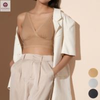 ◇カップ裏シルク バッククロス ノンワイヤーブラ レディース