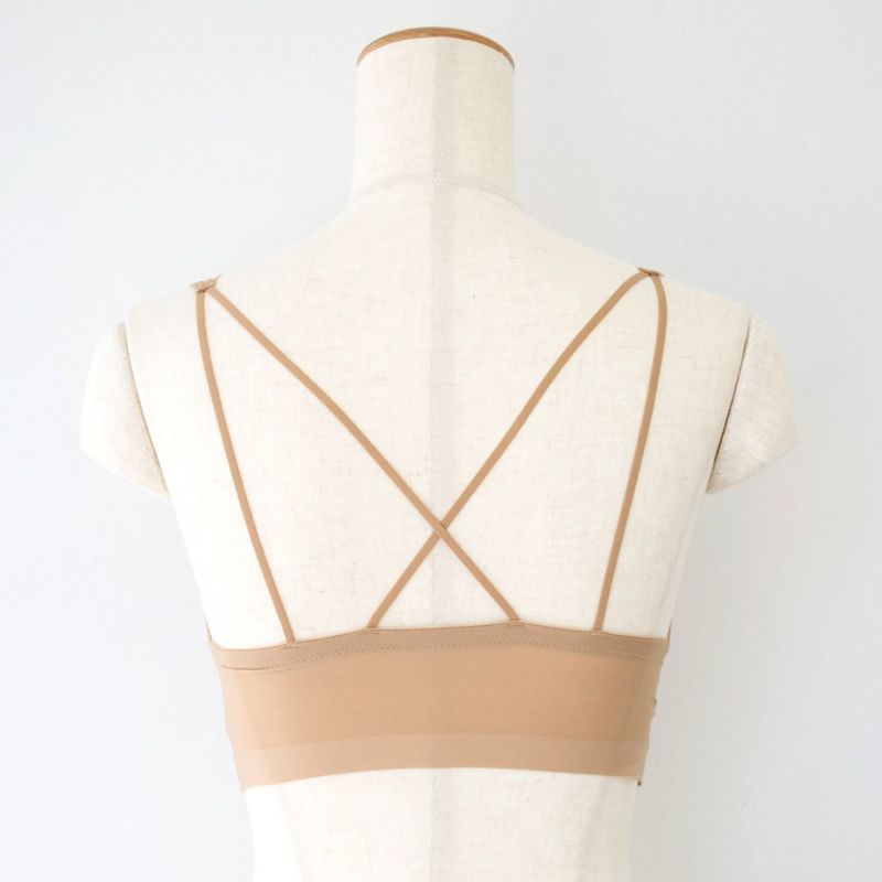 ◇カップ裏シルク バッククロス ノンワイヤーブラ レディース