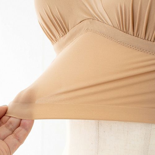 ◇カップ裏シルク バッククロス ノンワイヤーブラ レディース