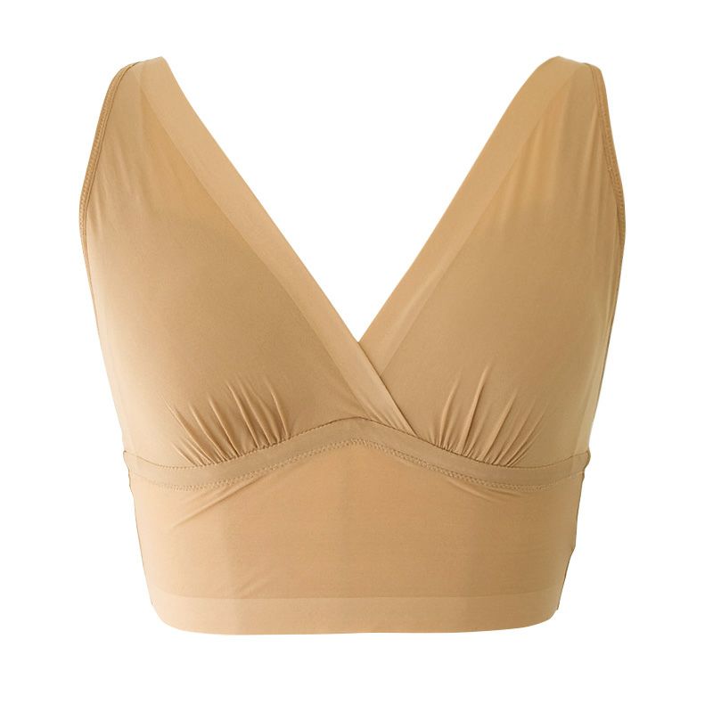 ◇カップ裏シルク バッククロス ノンワイヤーブラ レディース
