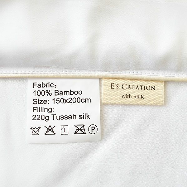 シルク100%真綿 薄掛け布団 シングルサイズ 側生地バンブー