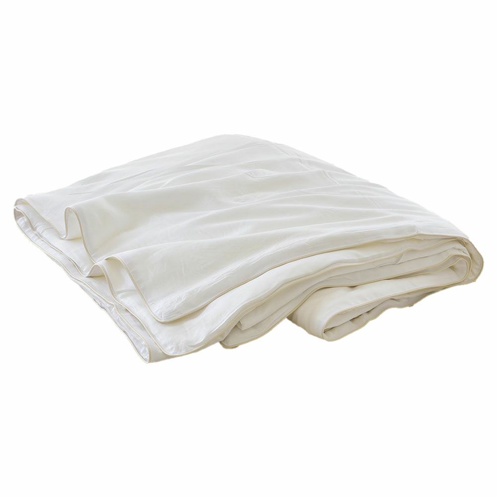 シルク100%真綿 薄掛け布団 シングルサイズ 側生地バンブー