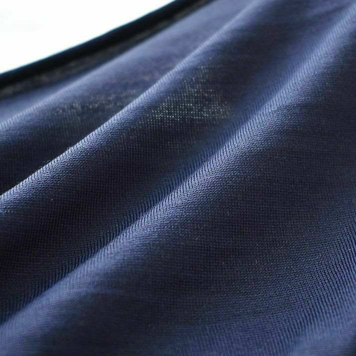 シルク100% ジャージー フレンチ袖 クルーネック Tシャツ 日本製