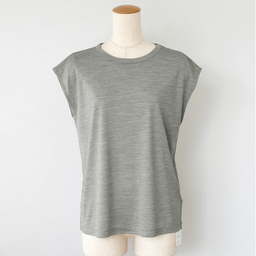 シルク100% ジャージー フレンチ袖 クルーネック Tシャツ 日本製