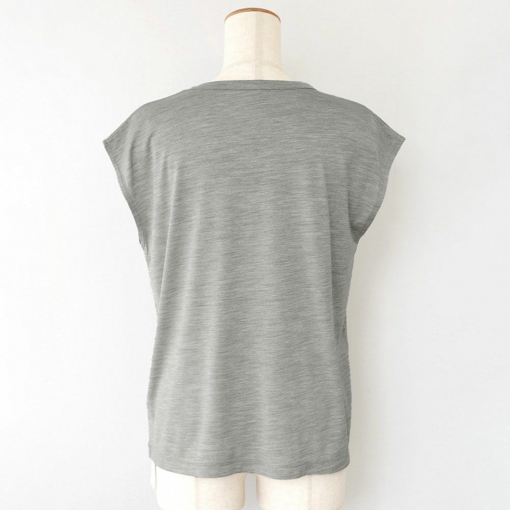 シルク100% ジャージー フレンチ袖 クルーネック Tシャツ 日本製